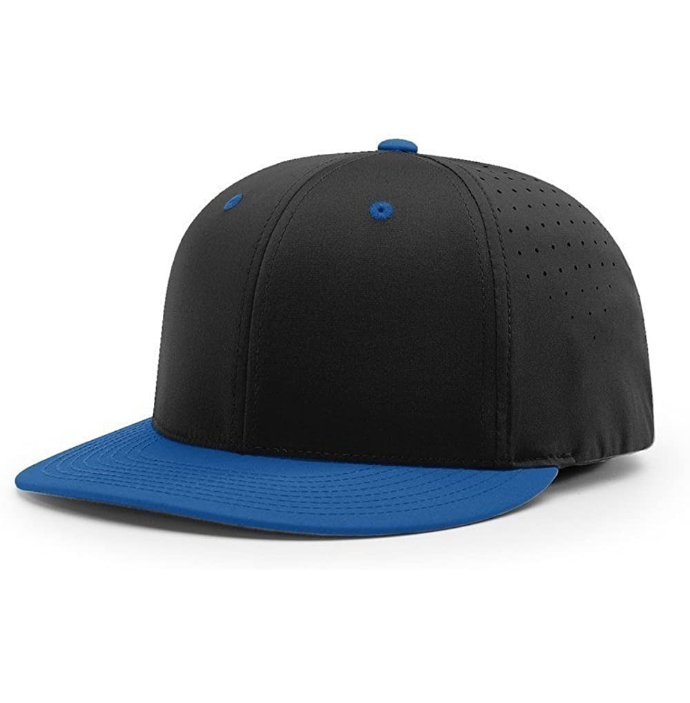 Baseball Caps PTS30 LITE R-Flex PTS 30 FIT Baseball HAT Ball Cap - Black/Royal - C8186XS0T2Z