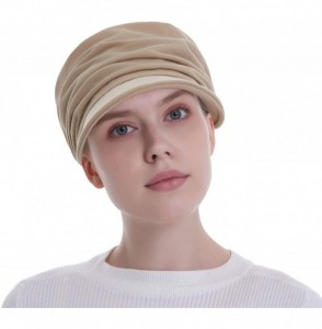 Skullies & Beanies Fashion Hat Cap with Brim Visor for Woman Ladies- Best for Daily Use - Beige - CD18TIX0O34