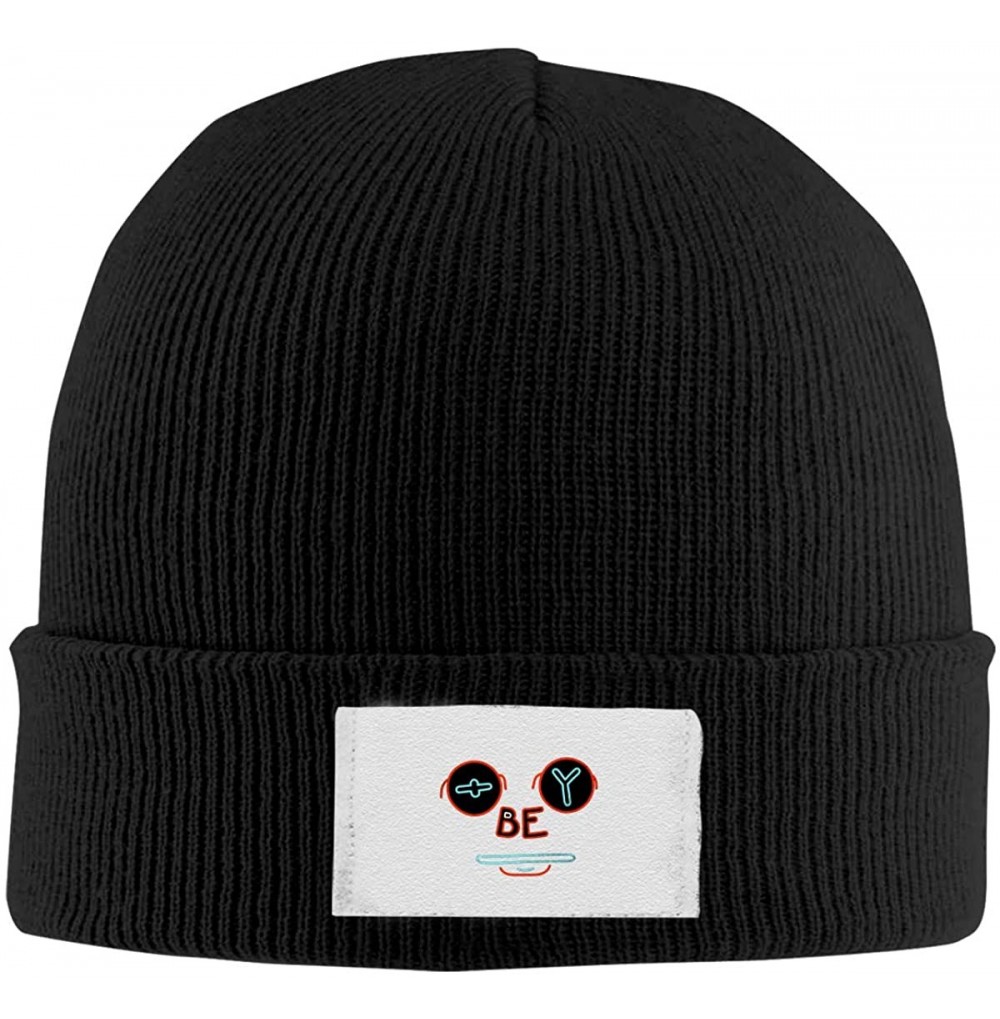 Skullies & Beanies Skull Caps Obey Face Winter Warm Knit Hats- Stretchy Cuff Beanie Hat Black - Black - C418OSU79UI