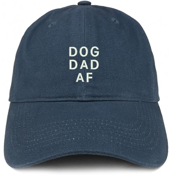 Baseball Caps Dog Dad AF Embroidered Soft Cotton Dad Hat - Navy - CF18EYI69II