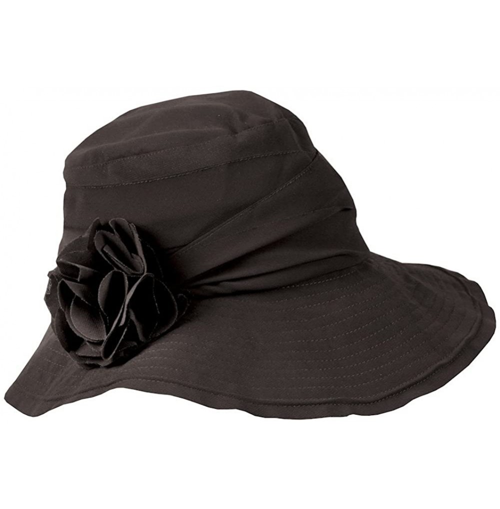 Sun Hats Women's Summer Hat with Bendable Wired Brim - Black - CH186HWW58A