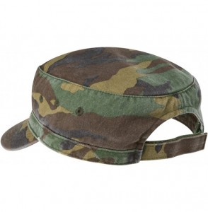 Baseball Caps Military Style Distressed Washed Cotton Cadet Army Caps - Military Camo - CQ11Z33CD15
