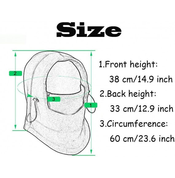 Balaclavas Fleece Ski Mask/Neck Warmer Gaiter/Face Scarf/Neck Cover/Face Mask Thermal Hood Mask - Dgy - C618HKO64MH
