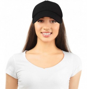 Baseball Caps Trucker Hat Mesh Cap Solid Colors Lightweight with Adjustable Strap Small Braid - Black - C3119N21TWL