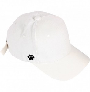 Baseball Caps Cute Cat on The Line Design Cats Footprint Strap Cap Baseball Hat Truckers - White - CD17YC4U27I