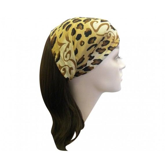 Headbands Off White Cheetah Animal Print Soft Wide Headband Boho Head Wrap - Off White - CP11OBR4SJJ