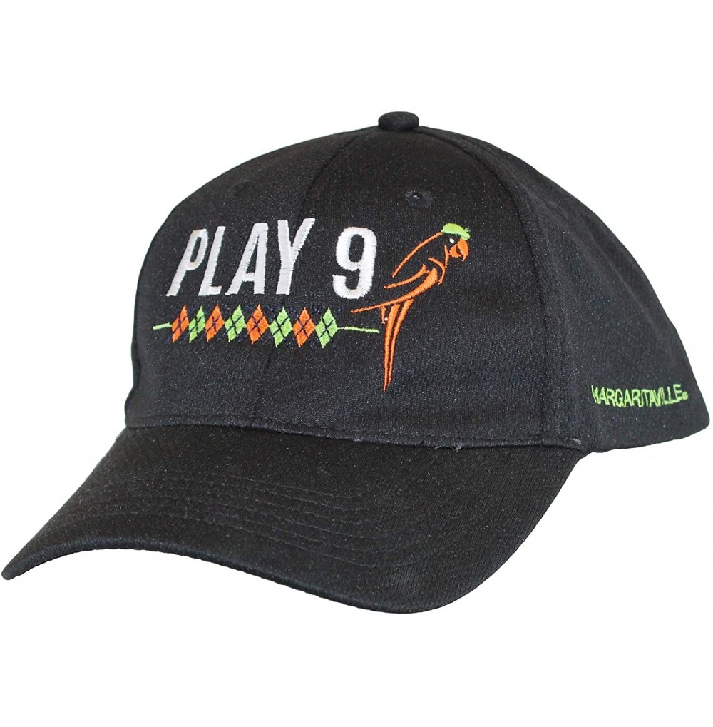 Baseball Caps Play 9 Breathable Mesh Golf Baseball Cap Hat - Black - CP18A9KWO43