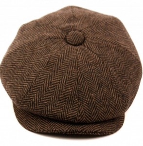 Newsboy Caps Men's Classic 8 Panel Wool Blend Newsboy Snap Brim Collection Hat - Nsb2318 - CO12O3SG5ET