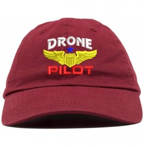 Baseball Caps Drone Pilot Aviation Wing Embroidered Soft Crown Dad Cap - Vc300_maroon - CV18QKWS5XU