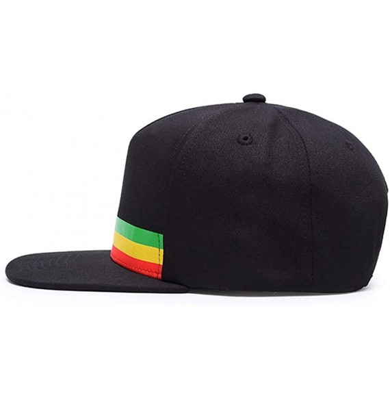 Baseball Caps Unisex Flat Bill Hip Hop Hat Snapback Baseball Cap - Black/Yellow 042 - CF12LUW4AYT