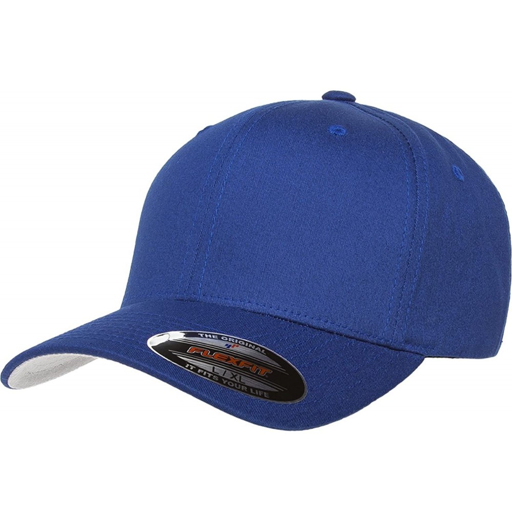 Baseball Caps Adult's 5001 2-Pack Premium Original Twill Fitted Hat - 1 Black & 1 Royal - CX12I8QKL3Z