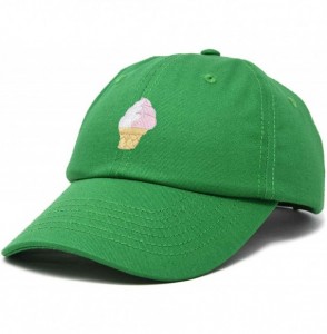 Baseball Caps Soft Serve Ice Cream Hat Cotton Baseball Cap - Kelly Green - CH18LKAEQI6