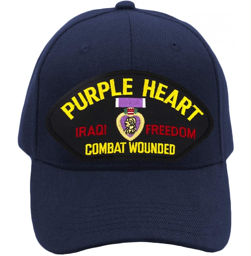 Baseball Caps Purple Heart - Iraqi Freedom Veteran Hat/Ballcap Adjustable One Size Fits Most - Navy Blue - CA18SRY5TG7