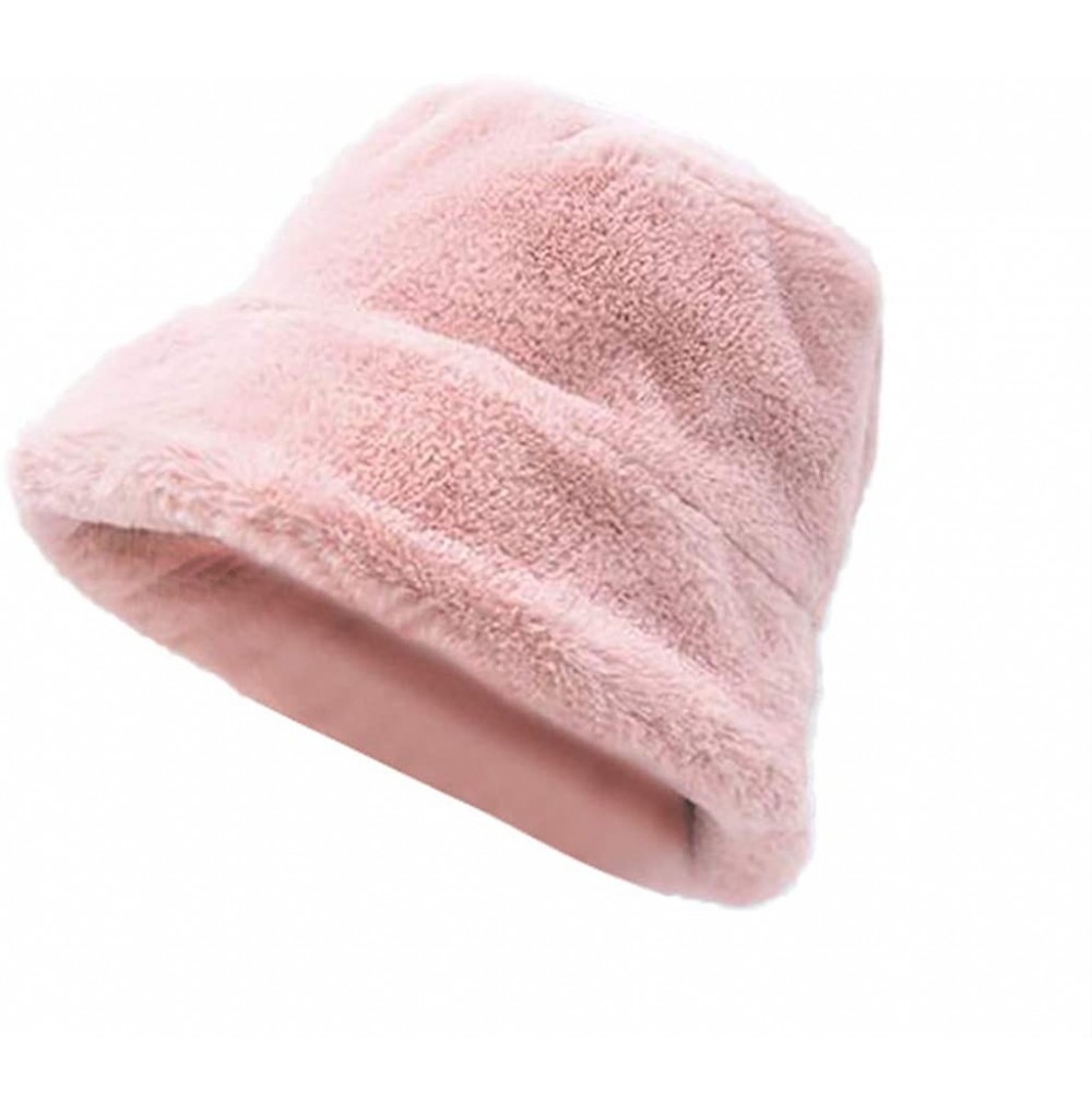 Skullies & Beanies New Women Keep Warm Winter Casual Knitted Hat Wool Hemming Hat Ski Hat - Pink2 - CT1932LLDYA