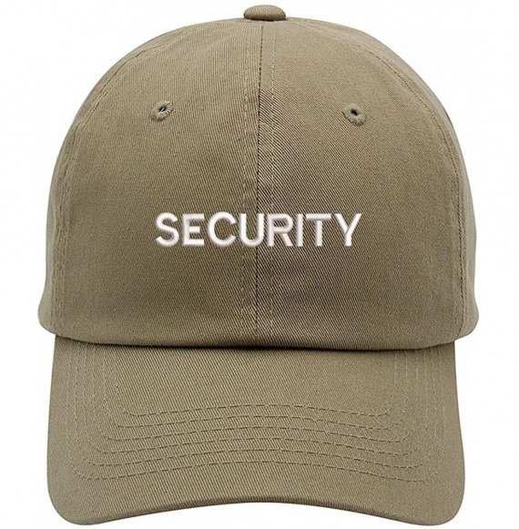 Baseball Caps Security Text Embroidered Low Profile Soft Crown Unisex Baseball Dad Hat - Vc300_khaki - CD18RYNIXAO