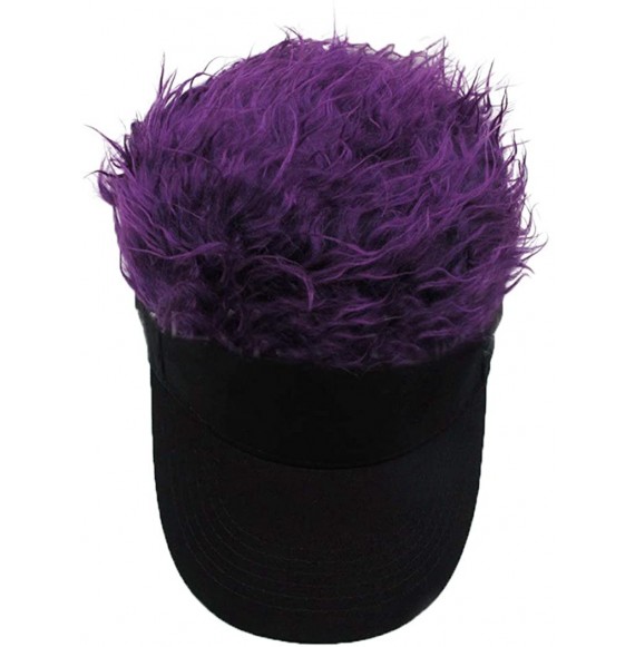 Sun Hats Flair Hair Sun Visor Cap with Fake Hair Wig Baseball Cap Hat - Color13 - CO18IG3T4K2