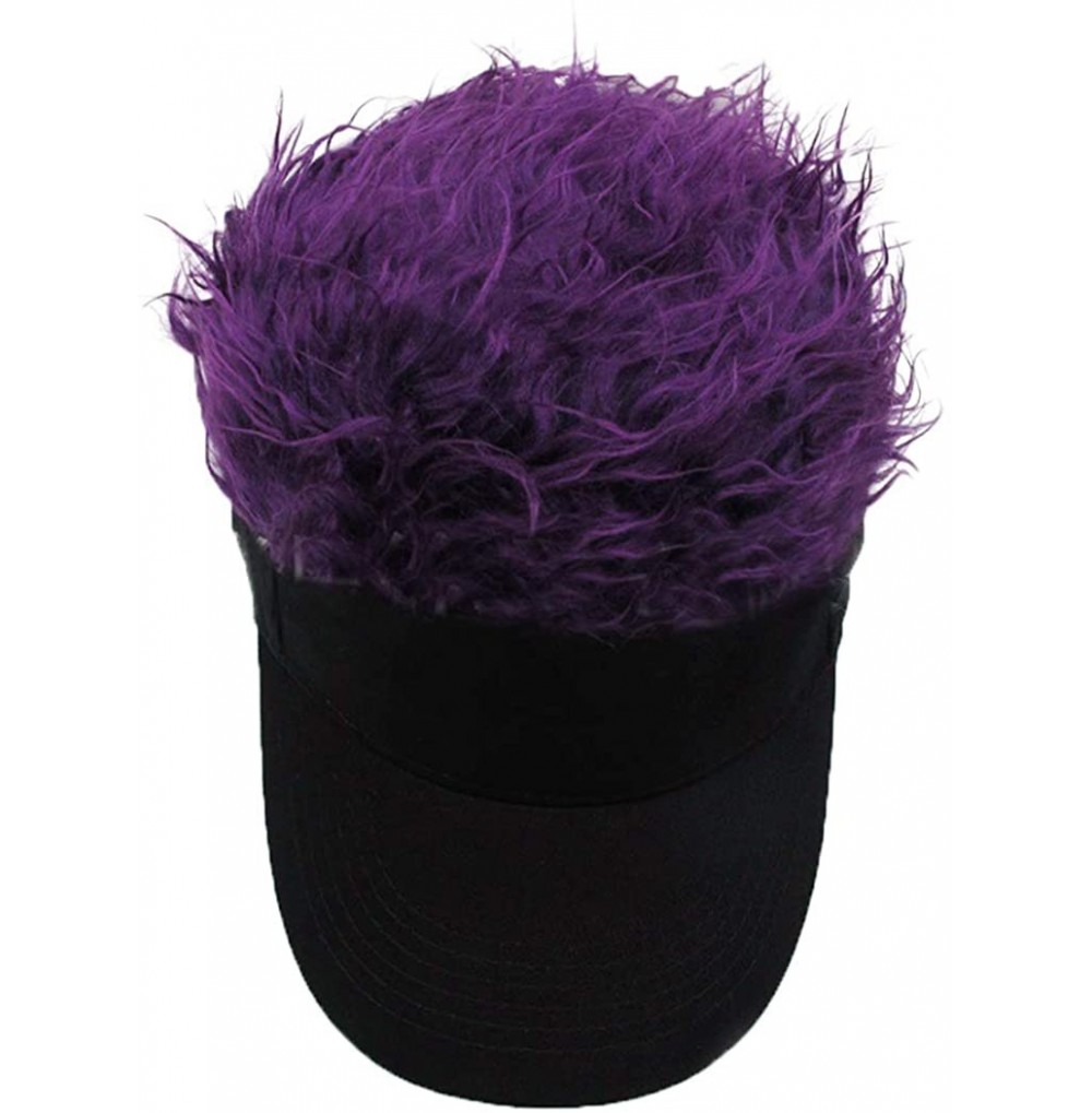 Sun Hats Flair Hair Sun Visor Cap with Fake Hair Wig Baseball Cap Hat - Color13 - CO18IG3T4K2