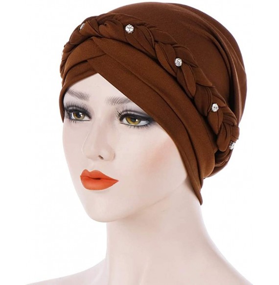 Sun Hats Women India Hat Muslim Solid One Tail Chemo Beanie Scarf Turban Warm Wrap Cap - Yellow - CA18LDIHHIH