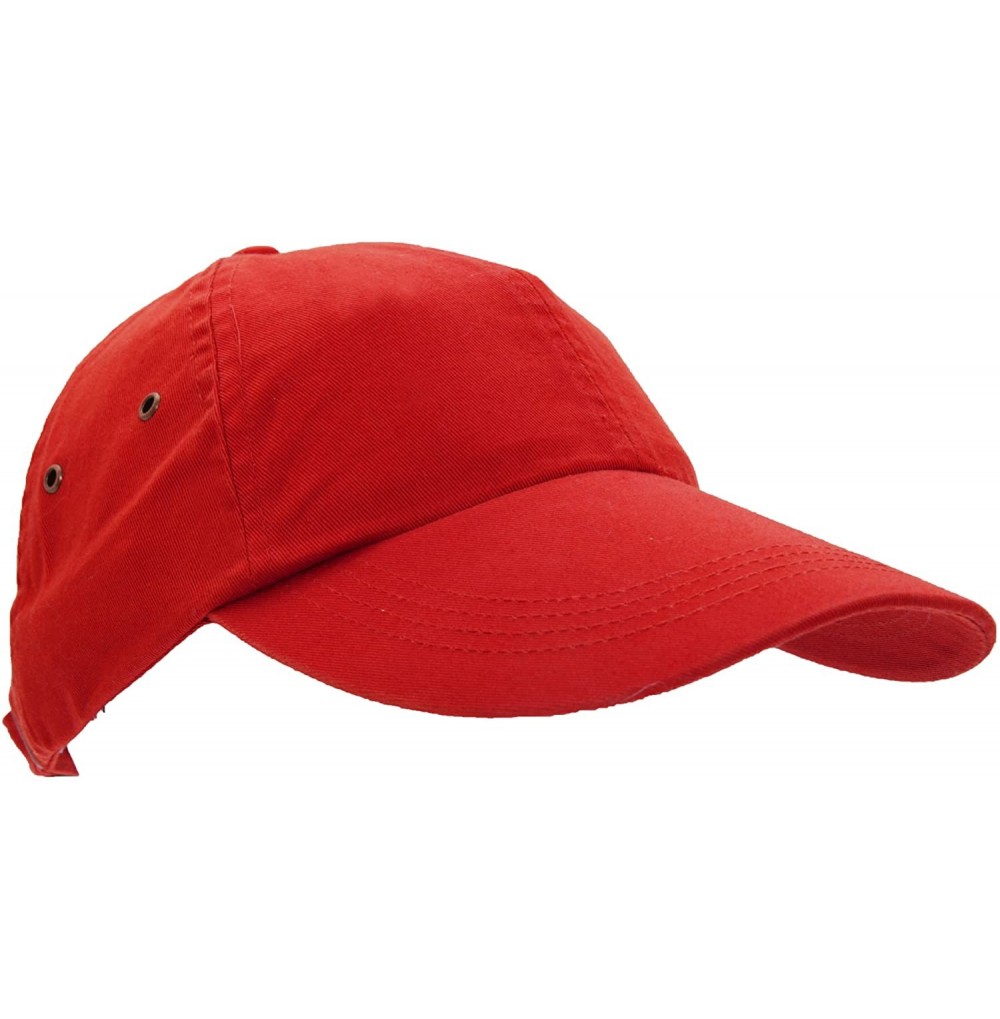 Baseball Caps Unisex Low Profile Twill Baseball Cap/Headwear - Red - C111E5O9Z3H