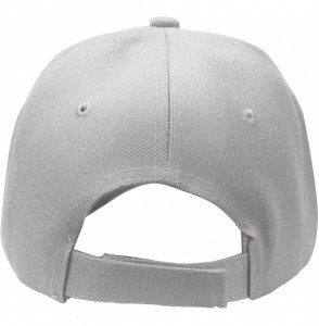 Baseball Caps Wholesale 12-Pack Baseball Cap Adjustable Size Plain Blank Solid Color - Light Gray - C0196G3T5AG