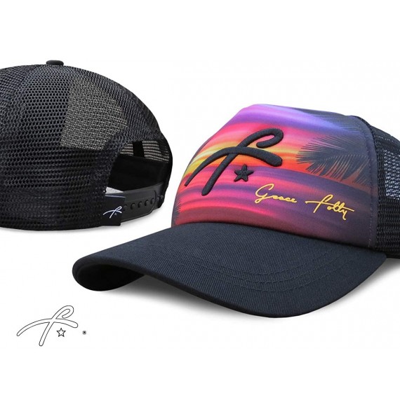 Baseball Caps Foam Trucker Hat Snapback Mesh Baseball Cap for Men or Women - Sunset Print - CR18UW5WAUE