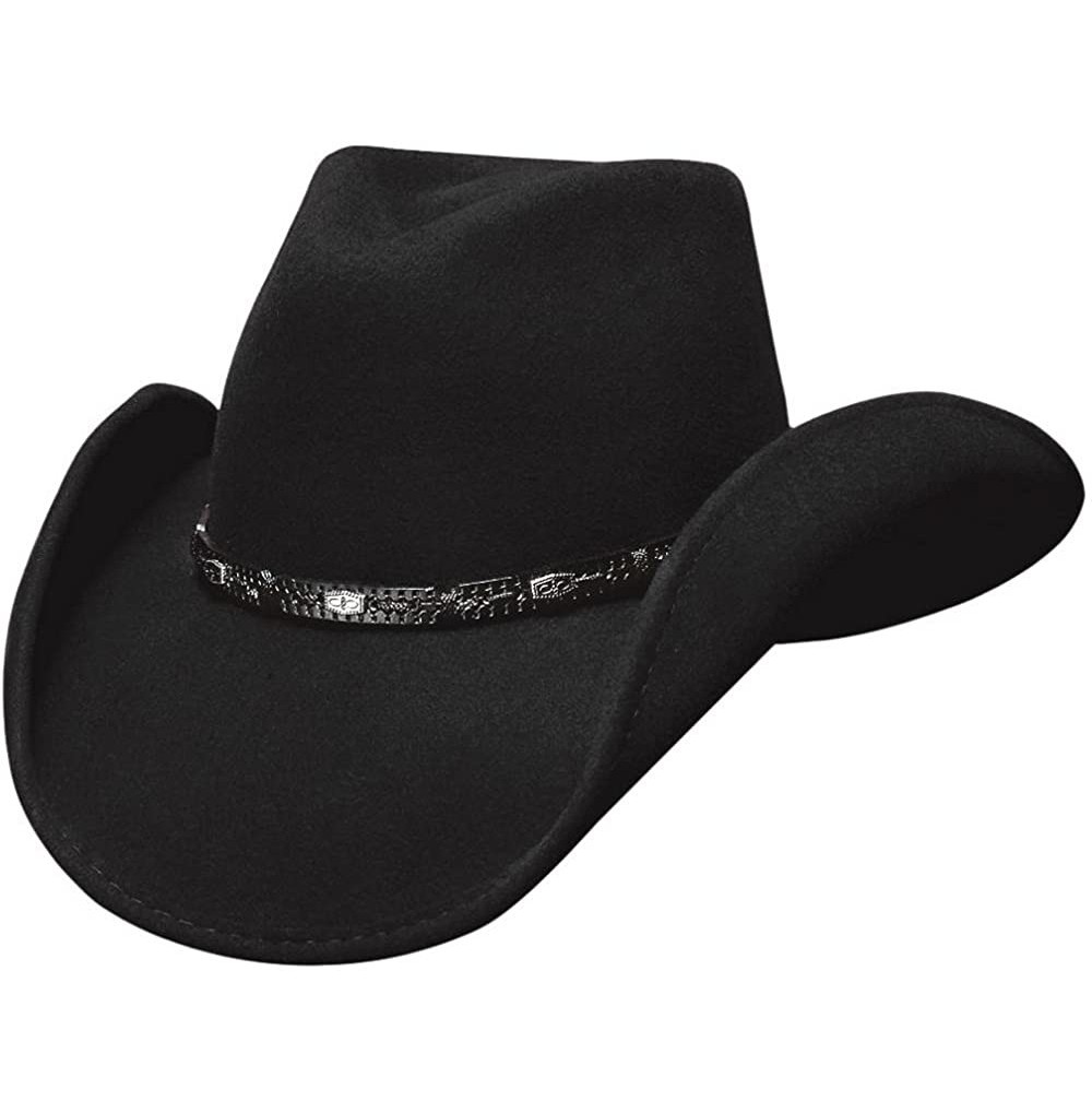 Cowboy Hats 0381Bl Cowboy Collection Wild Horse Black Cowboy Hat - Black - CF11CQA1Y9J