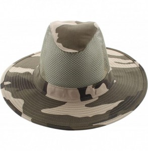 Sun Hats Wide Brim Bora Booney Outdoor Safari Summer Hat w/Neck Flap & Sun Protection - Light Desert Camo - CC11L1L1VPR