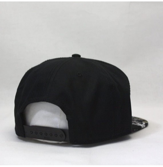 Baseball Caps Premium Plain Cotton Twill Adjustable Flat Bill Snapback Hats Baseball Caps - Palm Tree/Black/Black Flat - C618...