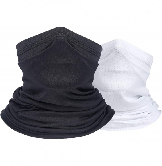 Balaclavas Summer Neck Gaiters Fishing Face Scarf Sun Protection Headwear for Men and Women - Black + White - CJ198KXO3SC