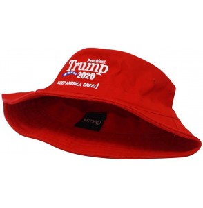 Baseball Caps Trump 2020 Bucket Hat Keep America Great Campaign Embroidered US Hat Rally Campaign BH101 - Bh101 Red - CF19473...