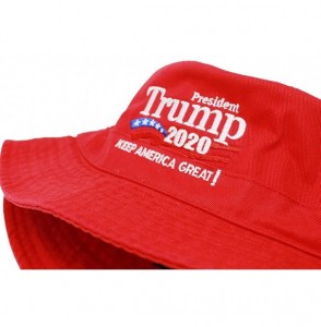 Baseball Caps Trump 2020 Bucket Hat Keep America Great Campaign Embroidered US Hat Rally Campaign BH101 - Bh101 Red - CF19473...