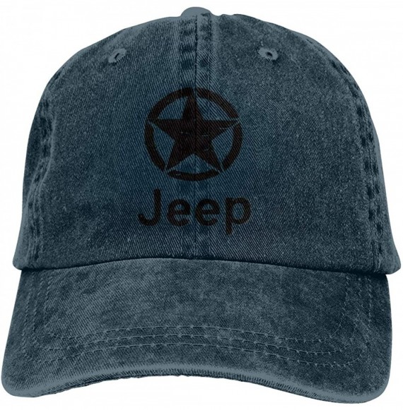 Baseball Caps Jeep Star Adjustable Sports Denim Hat Baseball Cap Hat Cowboy Hat - Navy - C718YUMAW42
