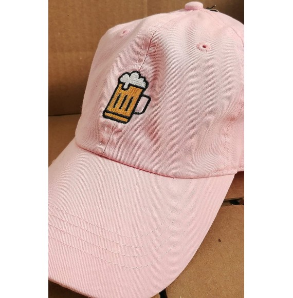 Baseball Caps Beer Style Dad Hat Washed Cotton Polo Baseball Cap - Lt.pink - CH187LNKN4G