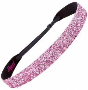 Headbands Adjustable NO Slip Wide Bling Glitter Headbands for Women Girls & Teens Black Duo Pack - Black & Light Pink - CR11O...