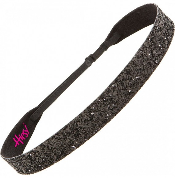 Headbands Adjustable NO Slip Wide Bling Glitter Headbands for Women Girls & Teens Black Duo Pack - Black & Light Pink - CR11O...