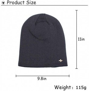 Skullies & Beanies Men's Winter Knit Hats Soft Stretch Cuff Beanies Cap Comfortable Warm Slouchy Beanie Hat - Coffee Color - ...