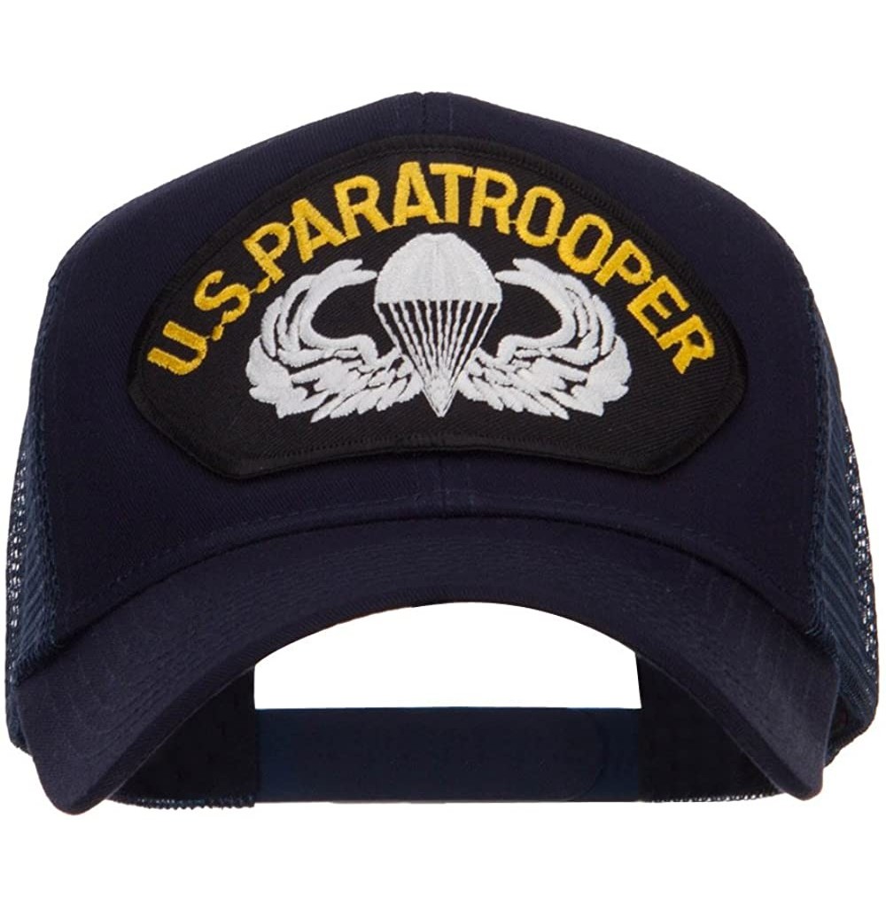 Baseball Caps US Paratrooper Patched Mesh Cap - Navy - CW124YMKJX9