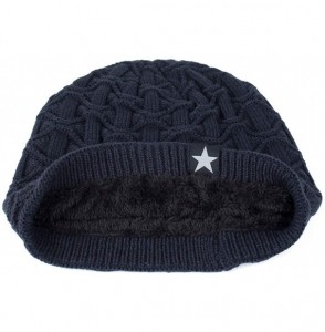 Skullies & Beanies Beanie Hat for Men Women Winter Warm Knit Slouchy Thick Skull Cap Casual Down Headgear Earmuffs Hat - CE18...