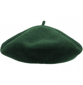Berets Wool French Beret Hat for Women - Dark Green - CJ18NGQZW9S