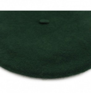 Berets Wool French Beret Hat for Women - Dark Green - CJ18NGQZW9S