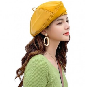 Fedoras Womens Elegant Double Flower 100% Wool Pillbox Hat Fascinator Hat Beanie Hat - K-yellow - CL18ZYTSZRL