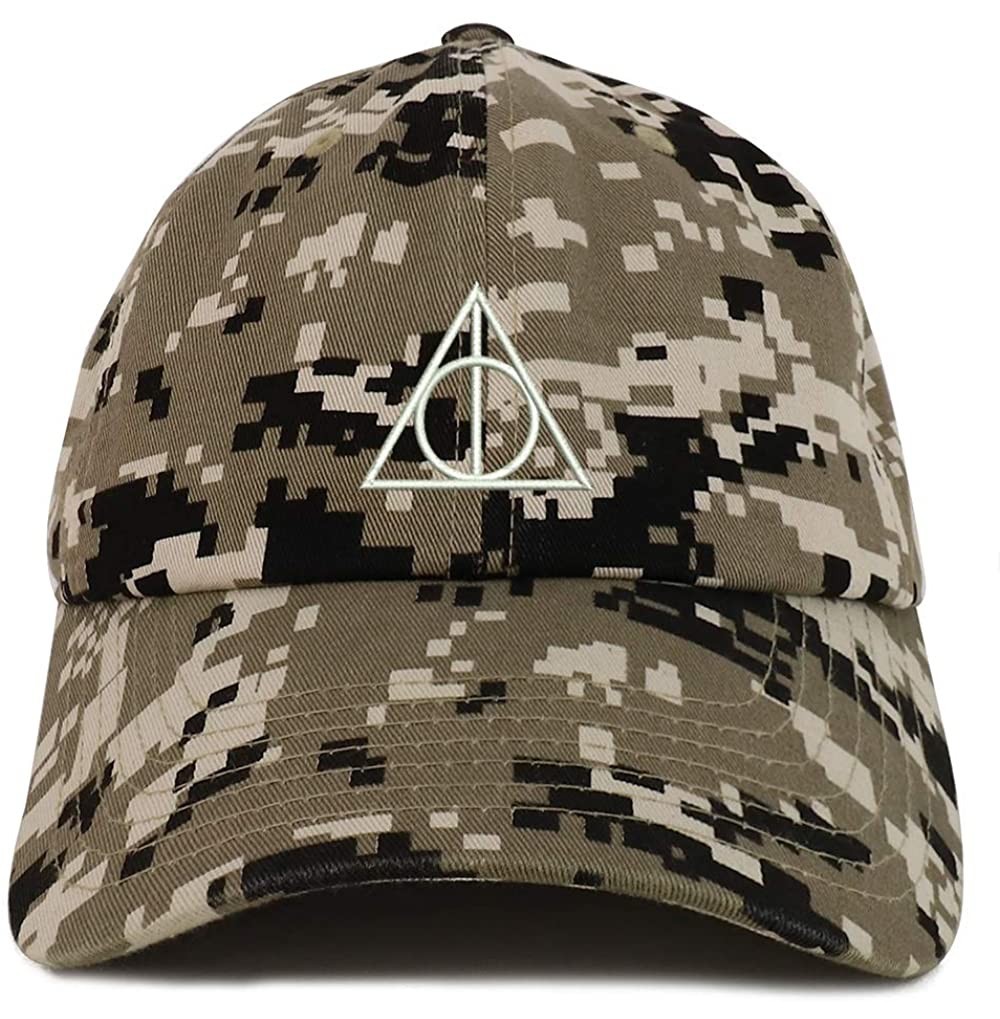 Baseball Caps Deathly Hallows Magic Logo Embroidered Soft Crown 100% Brushed Cotton Cap - Beige Digital Camo - CU18TWL30LQ