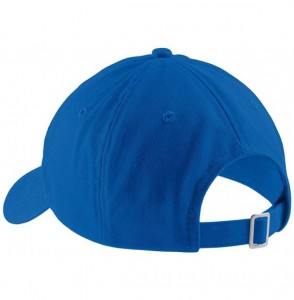 Baseball Caps Paw Print Heart Love Embroidered Low Profile Soft Cotton Brushed Cap - Royal - CH12O6THS14