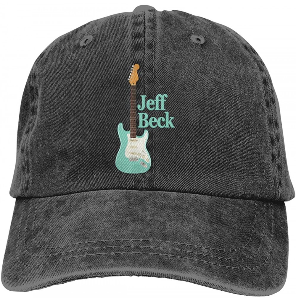 Baseball Caps Jeff Beck Baseball Cap Unisex Travel Cap Washable Cotton Cap Visor Adjustable Cowboy Hat Black - Black - CL18AL...