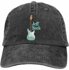 Baseball Caps Jeff Beck Baseball Cap Unisex Travel Cap Washable Cotton Cap Visor Adjustable Cowboy Hat Black - Black - CL18AL...