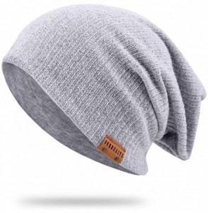 Skullies & Beanies Summer Slouchy Beanie for Men Baggy Knit Hats for Women Winter Skull Caps B011S - Light Gray - C318XO7L4HC