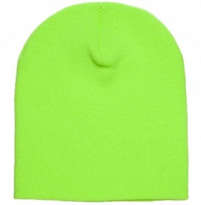 Baseball Caps Heavyweight Super-Dense Hypoallergenic Knit Cap - Safety Green - C711UCUBHA1
