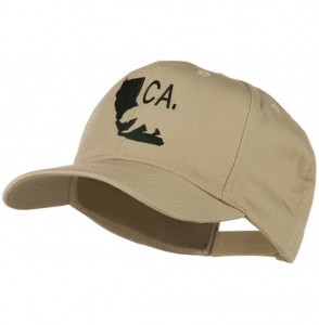 Baseball Caps California with Bear Embroidered Cap - Khaki - CJ11JL1CRUR