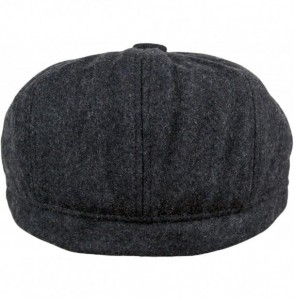 Newsboy Caps Men's 5 Panel Vintage Style Wool Blend Gatsby Ivy Newsboy Hat - Charcoal - CY126FLEUOB