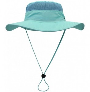Sun Hats Outdoor UPF 50+ Boonie Hat Summer Sun Caps - Aqua - CC185SA0ONN